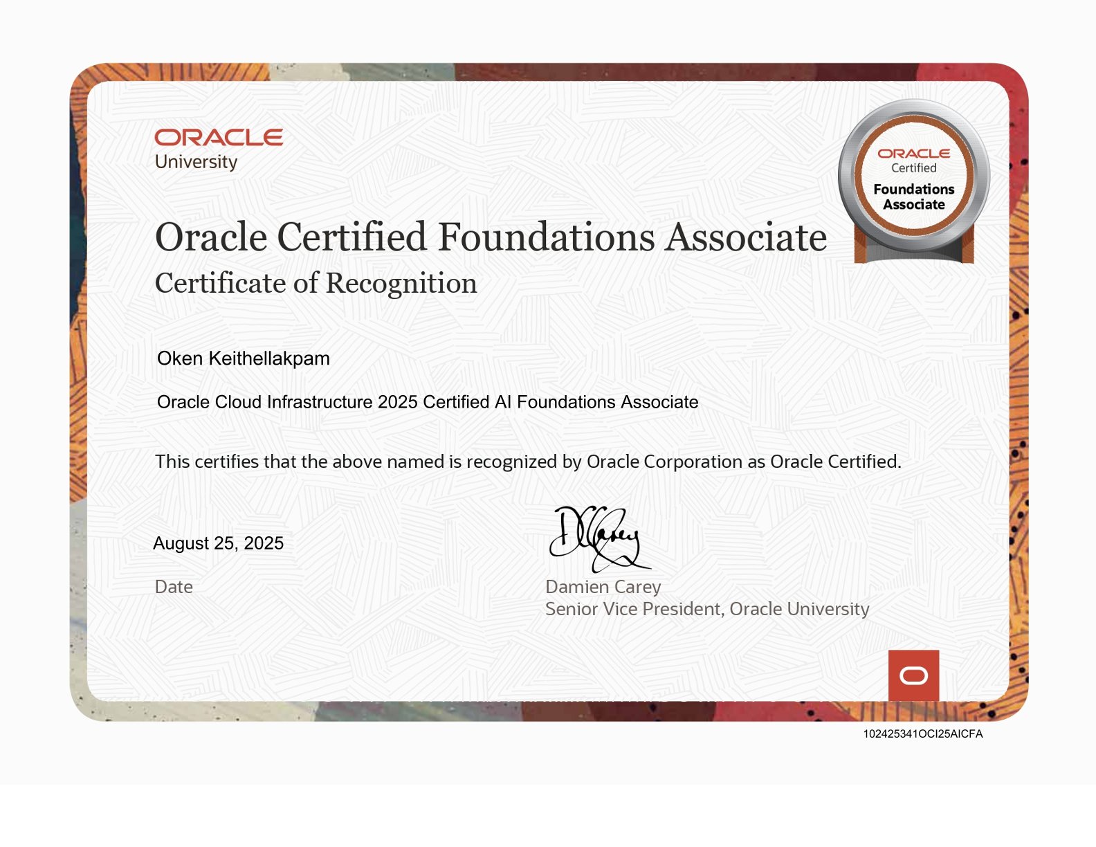 OCI AI Foundataion Associate